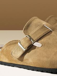 Solecia 女士纯色简约平底凉鞋 适合日常穿着 秋季女鞋 运动鞋 - 棕色 - 查看 3