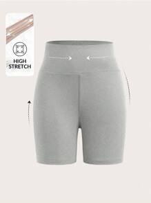 Muchica 浅灰色针织女式紧身裤 - 淺灰色 - 查看 2