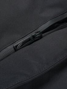 Manfinity Homme Men's Hooded Solid Color Drawstring Casual Padded Coat, Winter - Grey - View 4