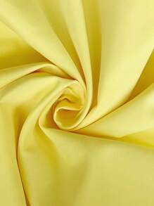 Maweii Đầm Maxi Dài Tay Xếp Ly Cổ Áo Sơ Mi Màu Trơn Cỡ Lớn Cài Nút Phía Trước Trang Phục Thường Ngày Cho Nữ - Màu vàng - Xem 7