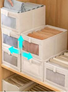 1 Stück faltbare Kleidungsaufbewahrungsbox, Stofforganizer für Kleiderschrank zum Sortieren von Kleidung & Jeans, Aufbewahrungsbox für Wohnzimmer-Spielsachen & verschiedene Artikel, Weihnachtsgeschenk