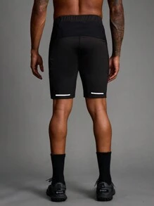 Manfinity Sport Polished Boyfriend Style Men's Solid Color Printed Pocket Casual Sports Tight Pants