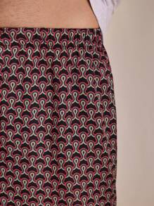 EverLounge Men' All-Over Print Button-Front Loungewear Pants, Casual Daily - Multicolor - View 2