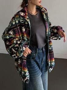 DAZY 女士翻领宽松常规夹克，秋季女装外套