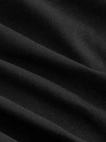 SHEIN Girlism TEENGIRL Vintage Pearl Chain Black Fish Tail Dress, Autumn Winter Long Dress,Mermaid Long Dress,Black Homecoming Dress,Elegant Dresses,Christmas Dress - Black - View 4