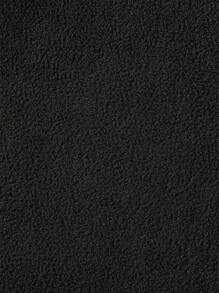 Manfinity Homme 男士纯色拉链保暖长袖夹克，秋冬 - 黑色 - 查看 4