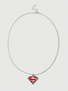 SUPERMAN X ROMWE 1 件不锈钢超级英雄“S”标志吊坠项链 - 彩色 - 查看 2