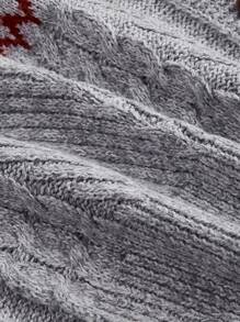 SHEIN MOD Damen Vintage College-Stil gemusterte Strick-Cardigan, für Frühling und Herbst - Verschiedenfarbig - Übersicht 9