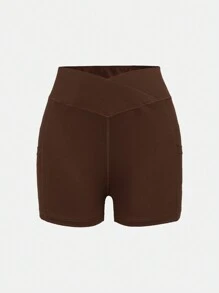 SHEIN Bộ 2 quần legging lưới đan eo cho bé gái tuổi teen - màu nâu - Xem 8