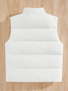 GENTILAND Áo vest không tay đệm dệt ôm vừa vặn cho nam, phù hợp cho mùa thu/đông - trắng - Xem 2