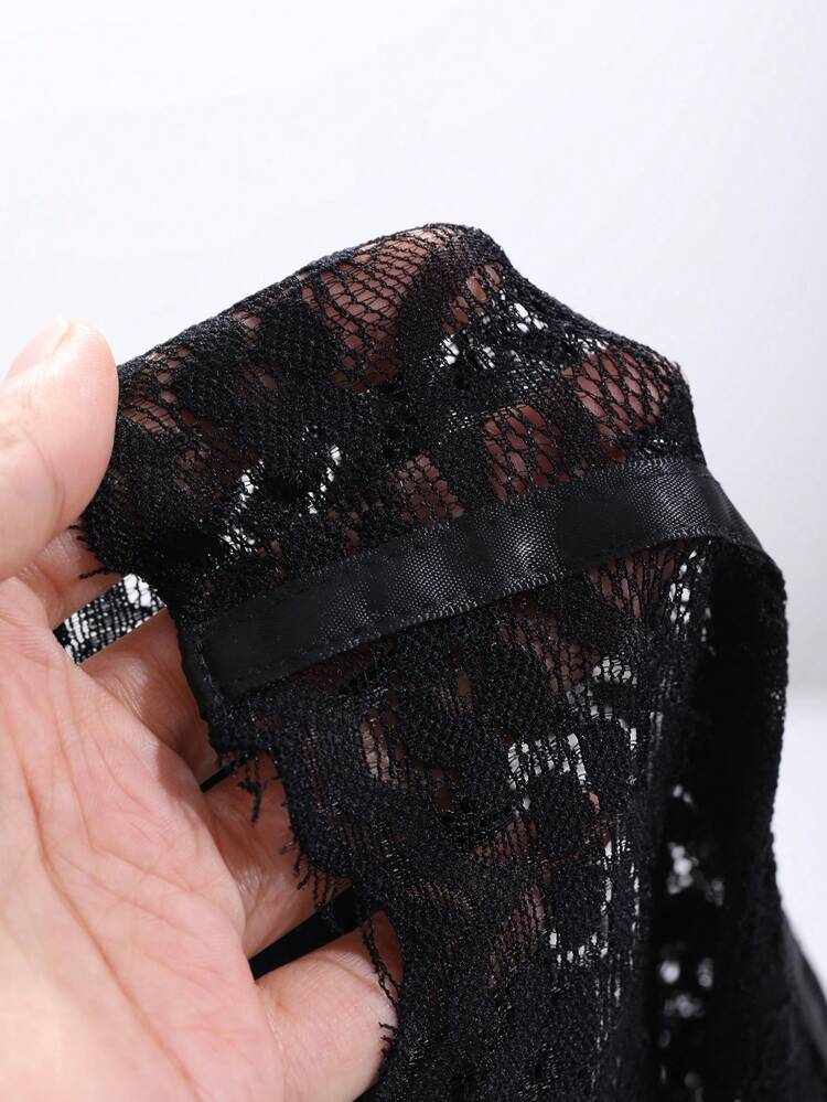 Women's V-Neck Long Sleeve Fashionable Fitted Charming Graceful Lace Blouse Sheer,Fall Women Clothes