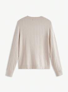Manfinity VCAY Men's Fitted Crew Neck Casual Knit Sweater, Suitable For Autumn & Winter