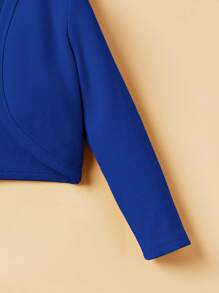 SHEIN Young Girl Solid Color Knitted Cardigan Jacket, Long Sleeves,In Fall/Winter