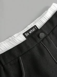 3pcs Tween Girls' Loose Casual Short Hollow Out Long Sleeve Top, Cami Top & Skirt Outfit With Fashionable Cargo Feel