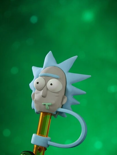 Rick and Morty X SHEIN 1 件卡通爷爷人物吸管套（不含吸管）