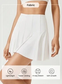 GLOWMODE Jupe corset plissée FeatherFit™-Air Level Up taille haute ultra avec shorts intégrés et poches latérales, pour le yoga à faible impact et usage quotidien