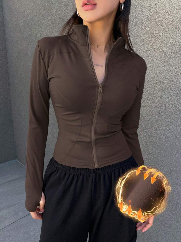 Women's Zip-Up Long Sleeve Slim Fit Outdoor Casual Sports Jacket,Back To School Clothes,Fall Women Clothes