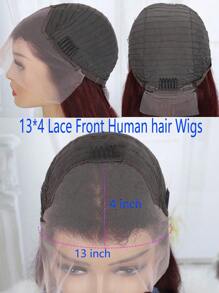 Transparent Lace Front Body Wave 13*4 Lace Frontal Wigs Burgundy Cheap Hair Replacement Wig Daily Use For Women Halloween Costumes - S99JB - View 6