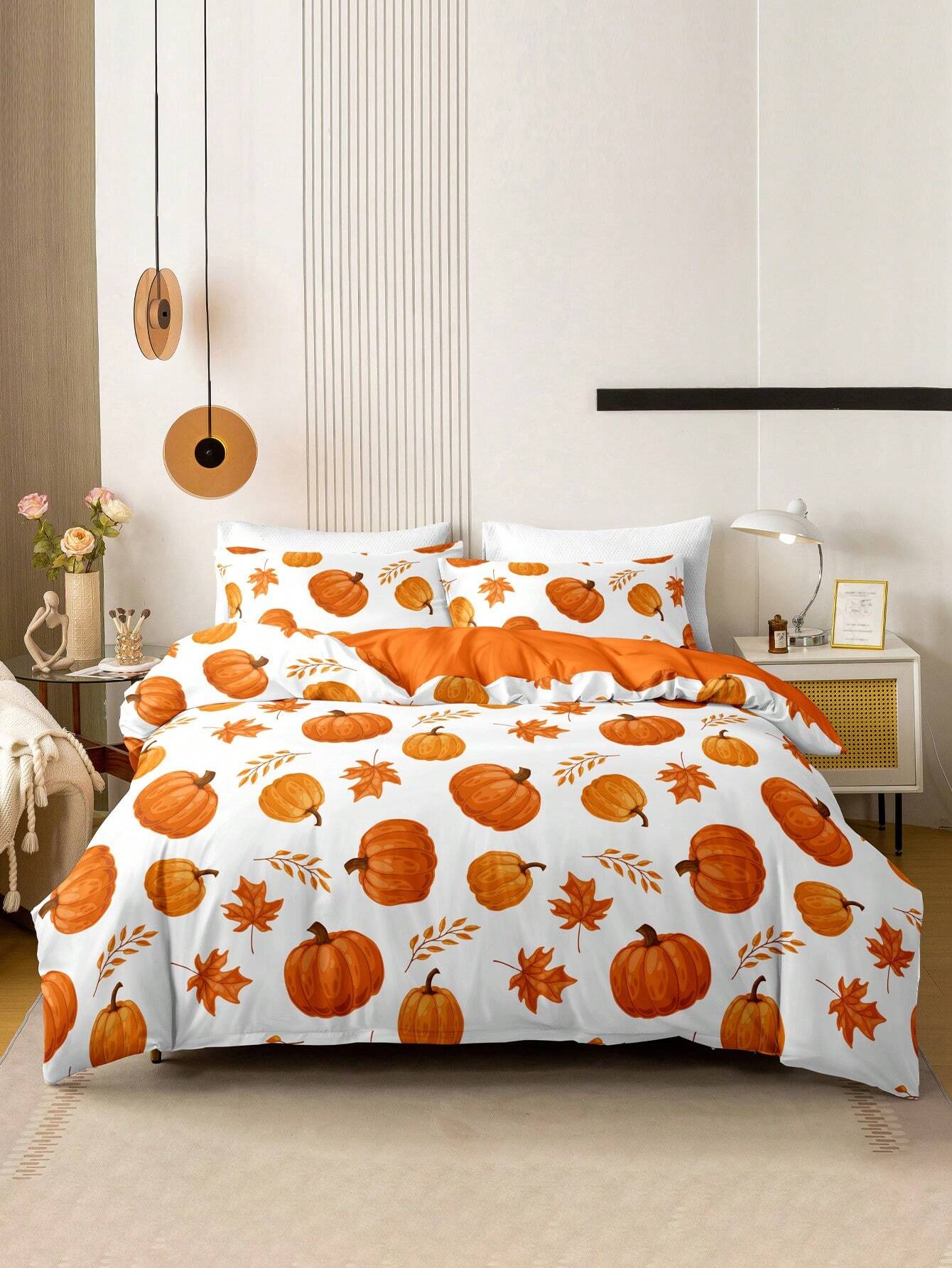 Halloween tök mintájú paplanhuzat szett