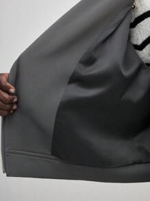 BizChic 女士休闲灰领飞行夹克秋季服装秋季女装 - 灰色 - 查看 7