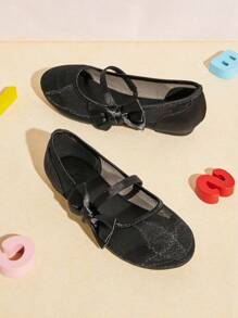 Mini mi Children Bow Decoration Fashion Sweet Breathable Flat Shoes