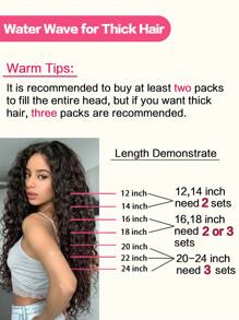 10PCS Water Wave Hair Extensions Clip In Real Human Hair Dark Brown Clip In Hair Extensions 14-20" Human Hair Extensions For Women Clip Ins Hair Extension - S2 - View 8