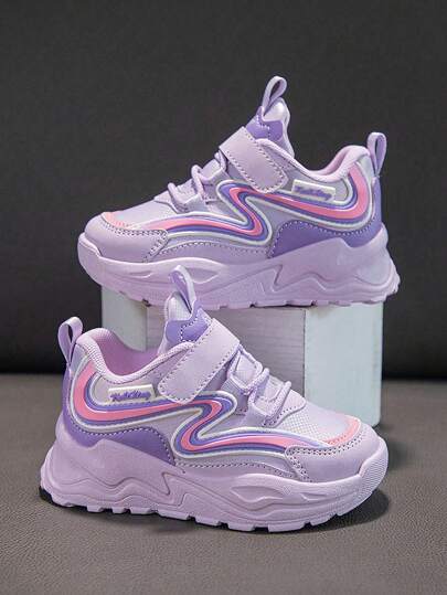 2024 Höst/vinter Nya Sportskor för tjejer Tjock sula Läder Barn Löparsneakers Stora Barn Casual Chunky Sneakers Mode