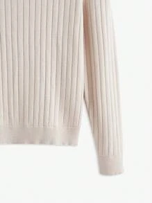 Manfinity VCAY Men's Fitted Crew Neck Casual Knit Sweater, Suitable For Autumn & Winter