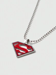 SUPERMAN X ROMWE 1 件不锈钢超级英雄“S”标志吊坠项链 - 彩色 - 查看 3