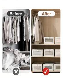 1 Stück faltbare Kleidungsaufbewahrungsbox, Stofforganizer für Kleiderschrank zum Sortieren von Kleidung & Jeans, Aufbewahrungsbox für Wohnzimmer-Spielsachen & verschiedene Artikel, Weihnachtsgeschenk