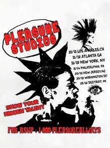 Camiseta casual holgada y cómoda de cuello redondo y manga corta con estampado de letras para hombres de talla grande