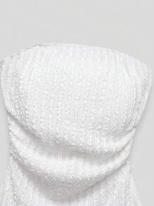 SHEIN EZwear Top bandeau fruncido para mujer