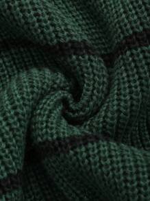 DAZY 圆领长袖条纹简约套头毛衣，休闲日常穿着，秋季服装