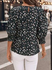 SHEIN Clasi Áo cánh tay Dolman thường ngày cho nữ - màu xanh lá - Xem 2