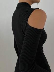 DAZY Women Hollow-Out Bodycon Mini Dress Fall,Winter