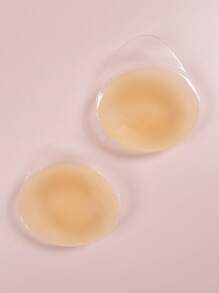 1 Pair Reusable Silicone Push Up Invisible Bra Pads, Suitable For Strapless Dresses, Swimsuits And Bodysuits - Apricot - View 3
