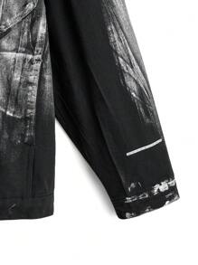 NEON BLANC Men's Casual Loose Fit Washed Denim Jacket, Suitable For Autumn