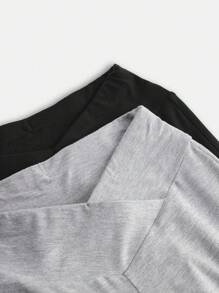 SHEIN Girlism 2 件 Tween 女童休闲圆领 T 恤和裤子套装 - 彩色 - 查看 10