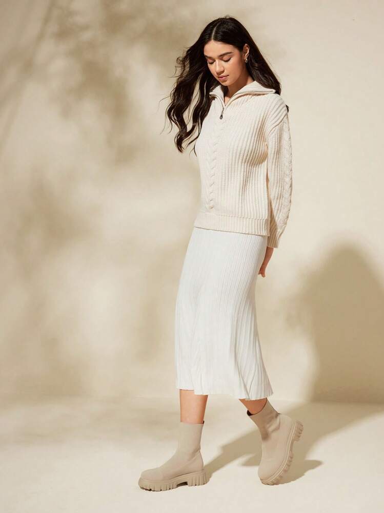 CUCCOO BASICS 女士鞋子时尚简约厚底一脚蹬轻便米色袜靴、战斗靴度假鞋夏季返校鞋大学生鞋春季鞋春假复活节 - 杏色 - 查看 8