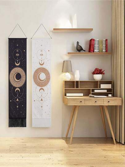 Fairycore 2pcs/Set Bohemian Style Stars & Moon Wall Art Decor For Living Room & Bedroom