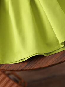 SHEIN 女婴雪纺花卉装饰连体裙，优雅休闲，秋冬 - 彩色 - 查看 3