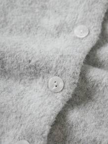 SHEIN Unity 女士纯色长袖休闲宽松开衫套装，秋冬