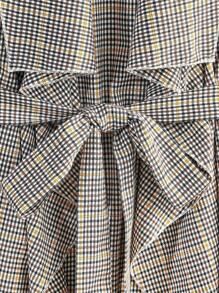 SHEIN Clasi 女士优雅纹理格子无袖夹克 - 彩色 - 查看 8