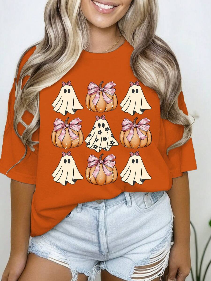 SHEIN LUNE Damska koszulka z krótkim rękawem i dopasowanym krojem Slim Fit