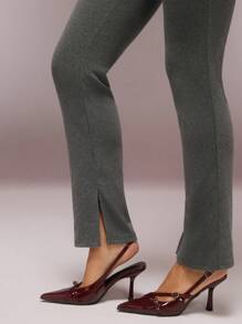 SHEIN Unity 2 件女式夏季纯色拉链前短款上衣和裤子时尚套装、冬装、冬季套装、两件套、秋季运动衫