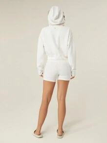 GLOWMODE Modal Fleece Power Zip Side Pockets Hoodie Long Sleeve Sweater With Thumbholes Daily Casual