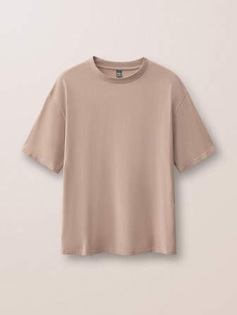 Manfinity INSISELF 男士针织休闲宽松中袖圆领T恤，适合夏季