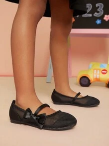 Mini mi Children Bow Decoration Fashion Sweet Breathable Flat Shoes