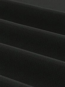 Muchica 撞色针织女式短款长袖运动衫 - 黑色 - 查看 5