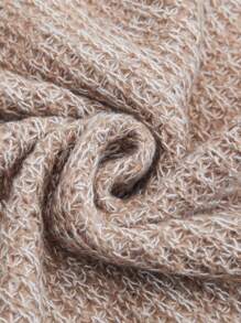 SHEIN Clasi Women's Casual High Neck Sweater Poncho, Autumn/Winter - Apricot - View 7